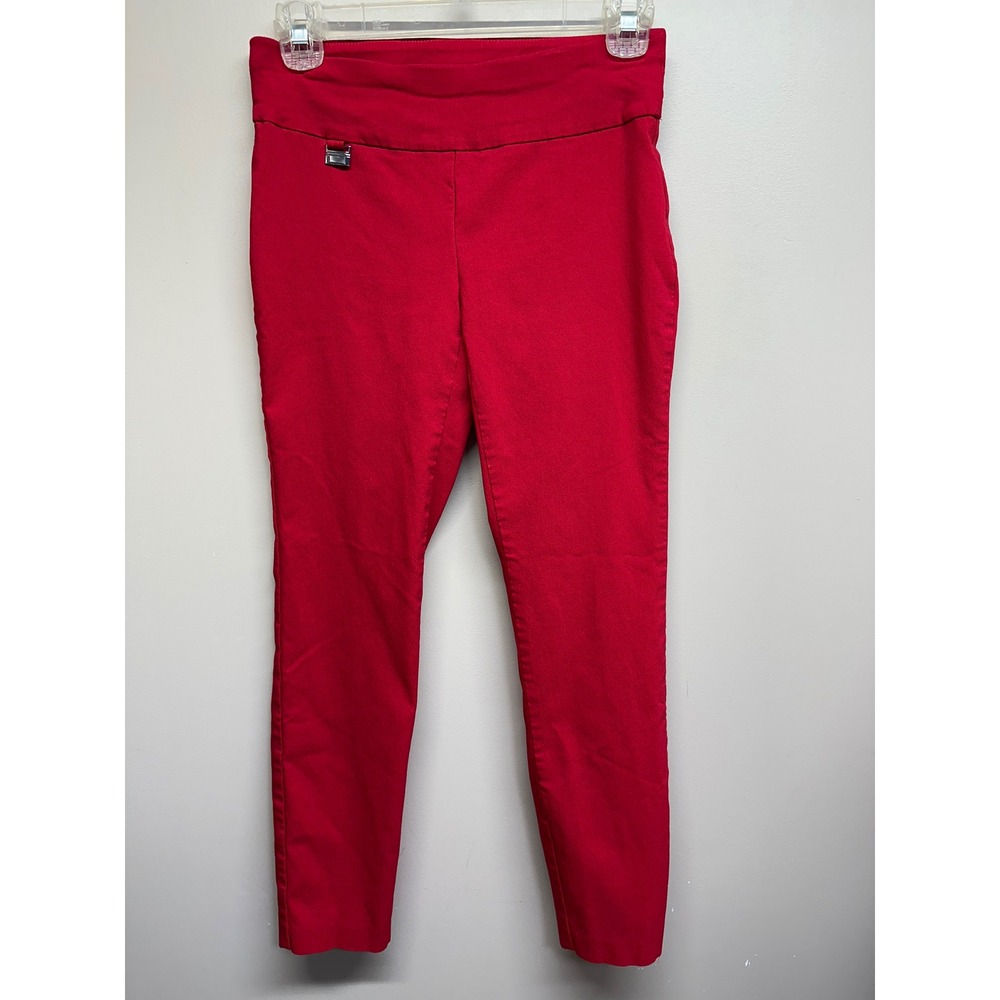 Alfani Womens Red 2P Stretch Slim Leg Cropped Pants